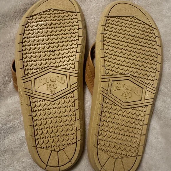 Island Slippers "The Classic" Full Grain Leather Flip Flops - Picture 3 of 13